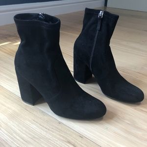 Steve Madden Black Suede Booties